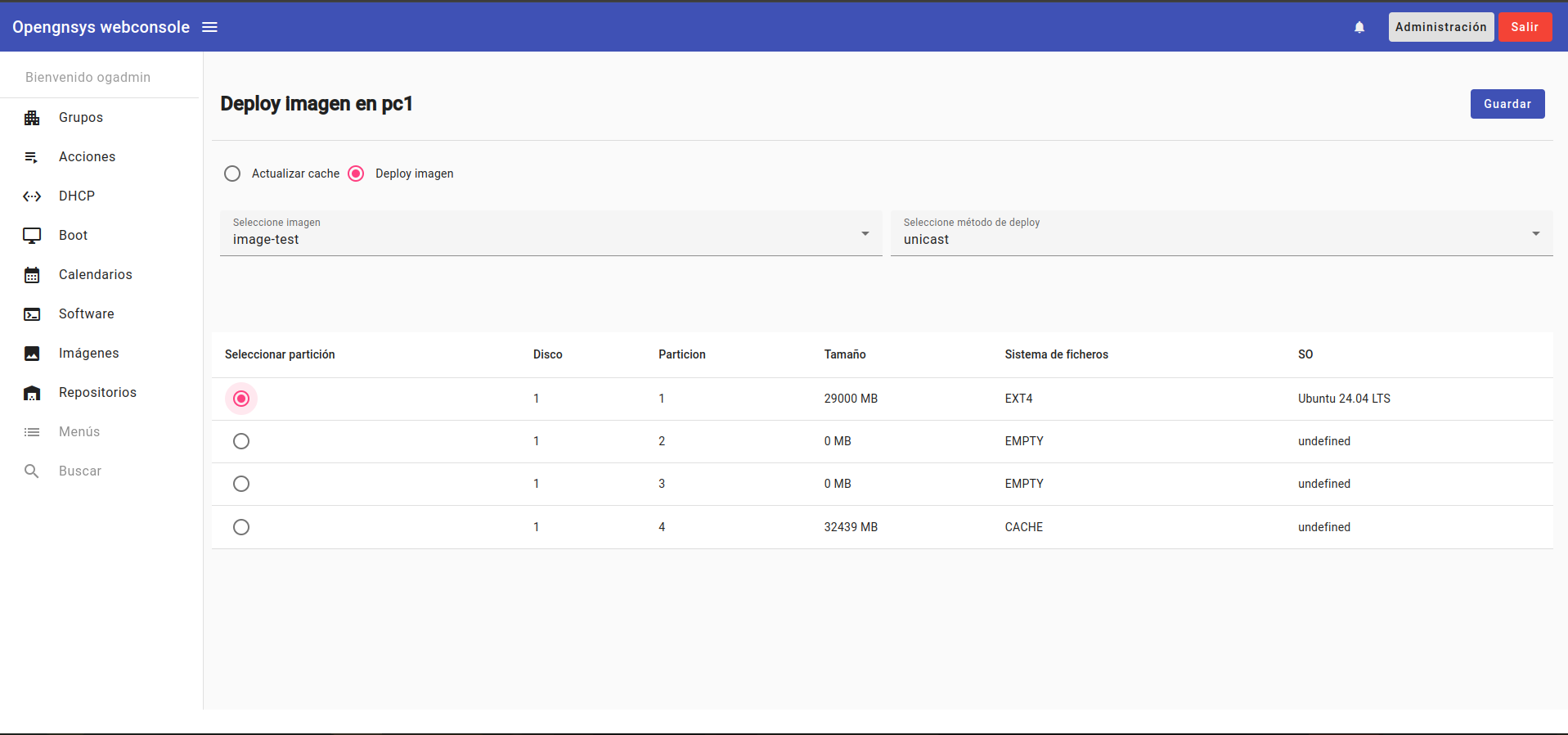 Client deploy image